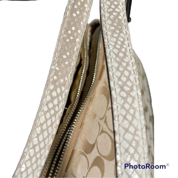 Coach Vintage Penelope Signature Satchel Canvas Leather Trim Designer Purse - Picture 7 of 7